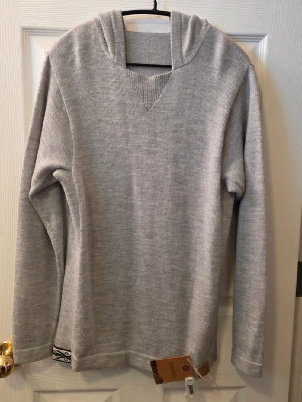 NEW XS Paka Hooded Pull over Jacket - Light Grey color